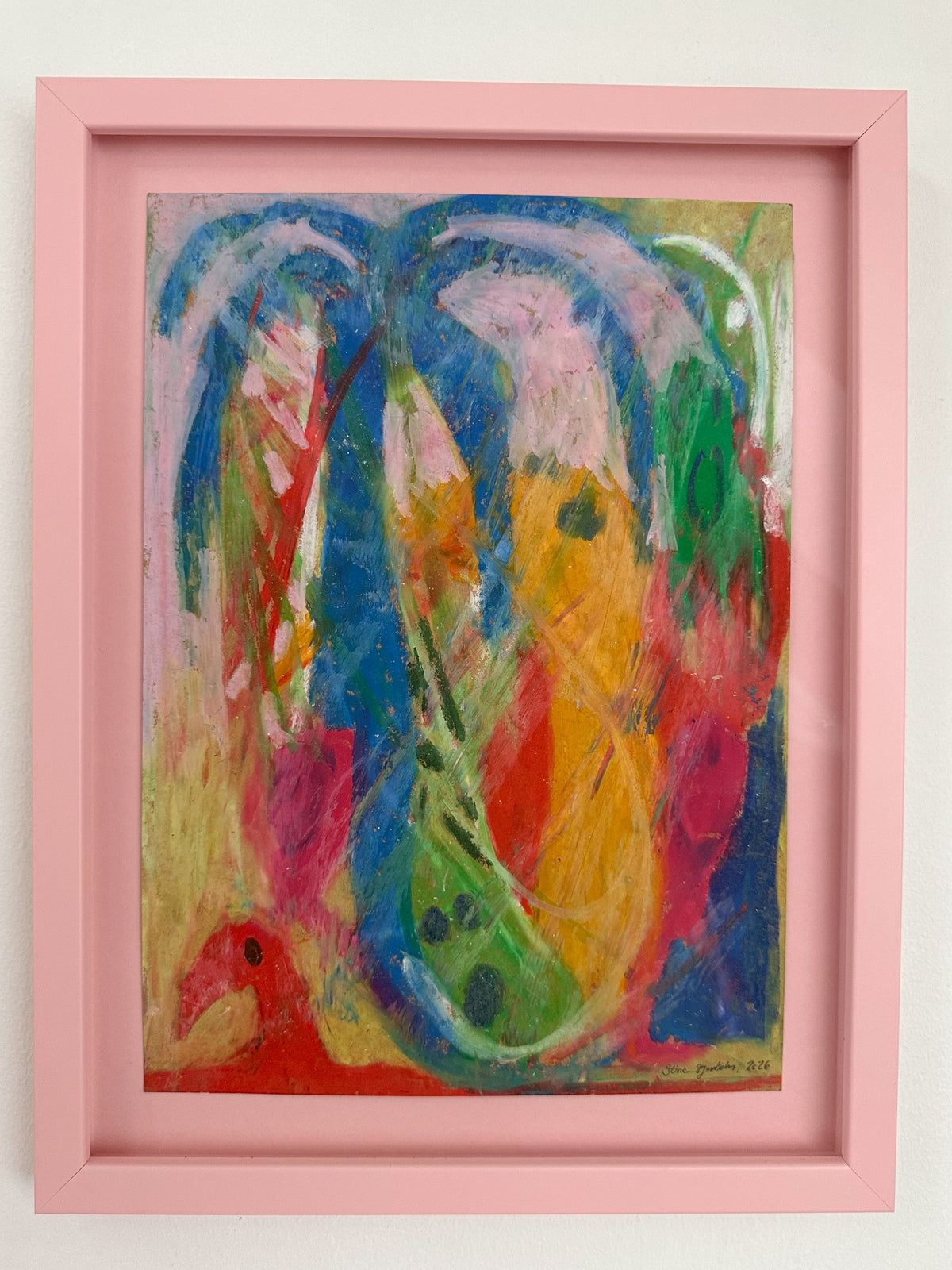 Blue Palm Tree (35x27)