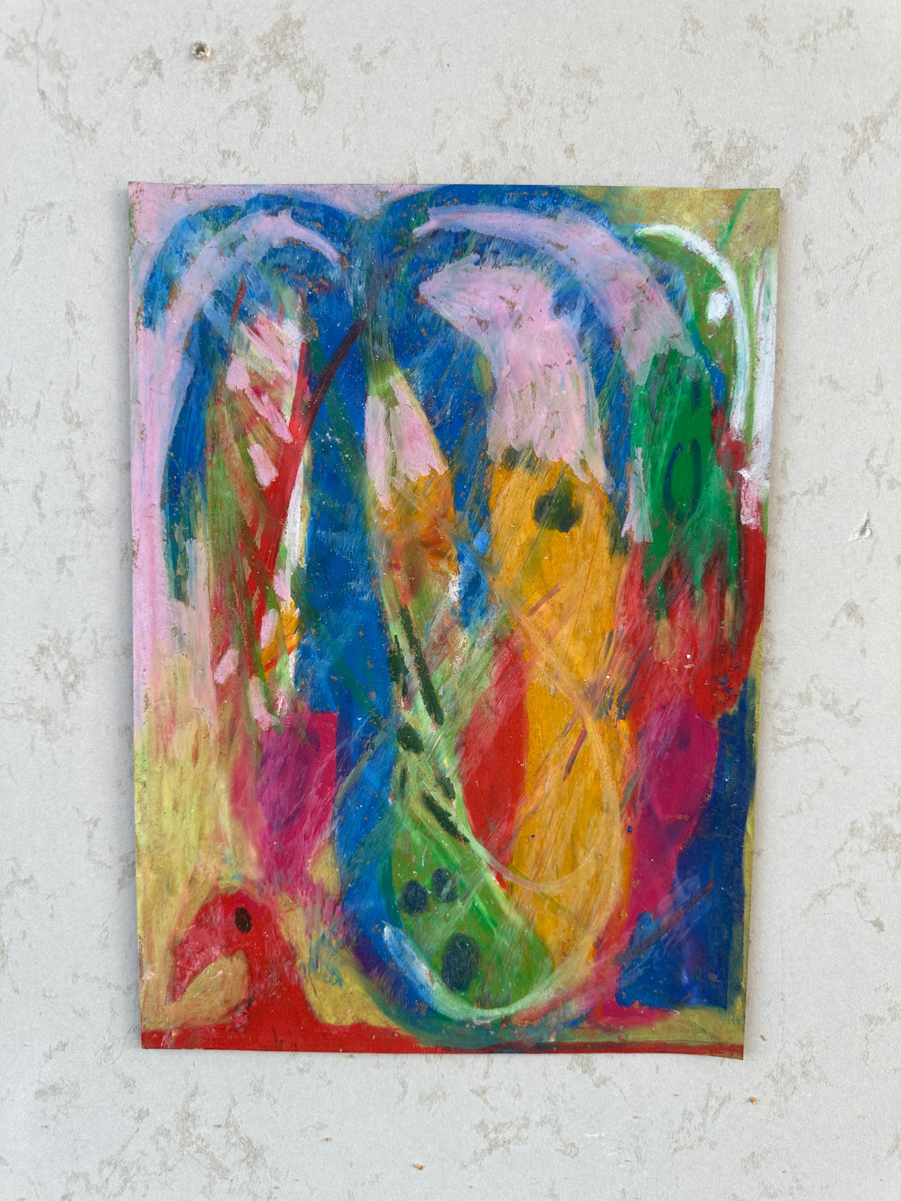 Blue Palmtree (28,5x20,5)